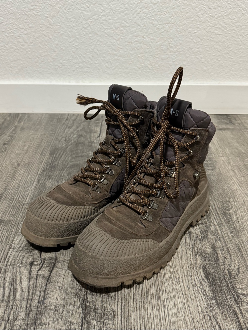 Women’s Mich Simon Brown Quilted Hiking Boots